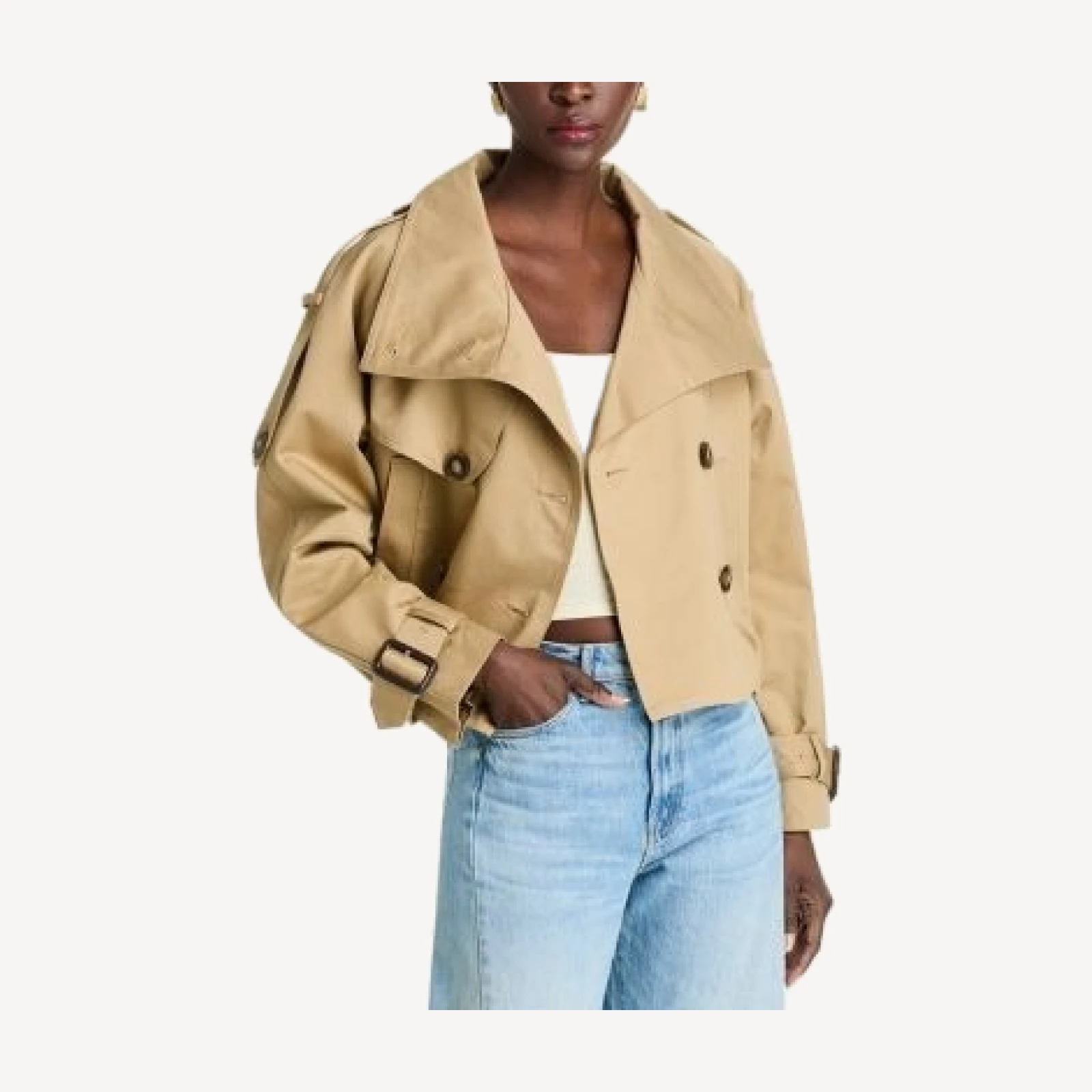 Aqua Crop Trench Coat - Exclusive