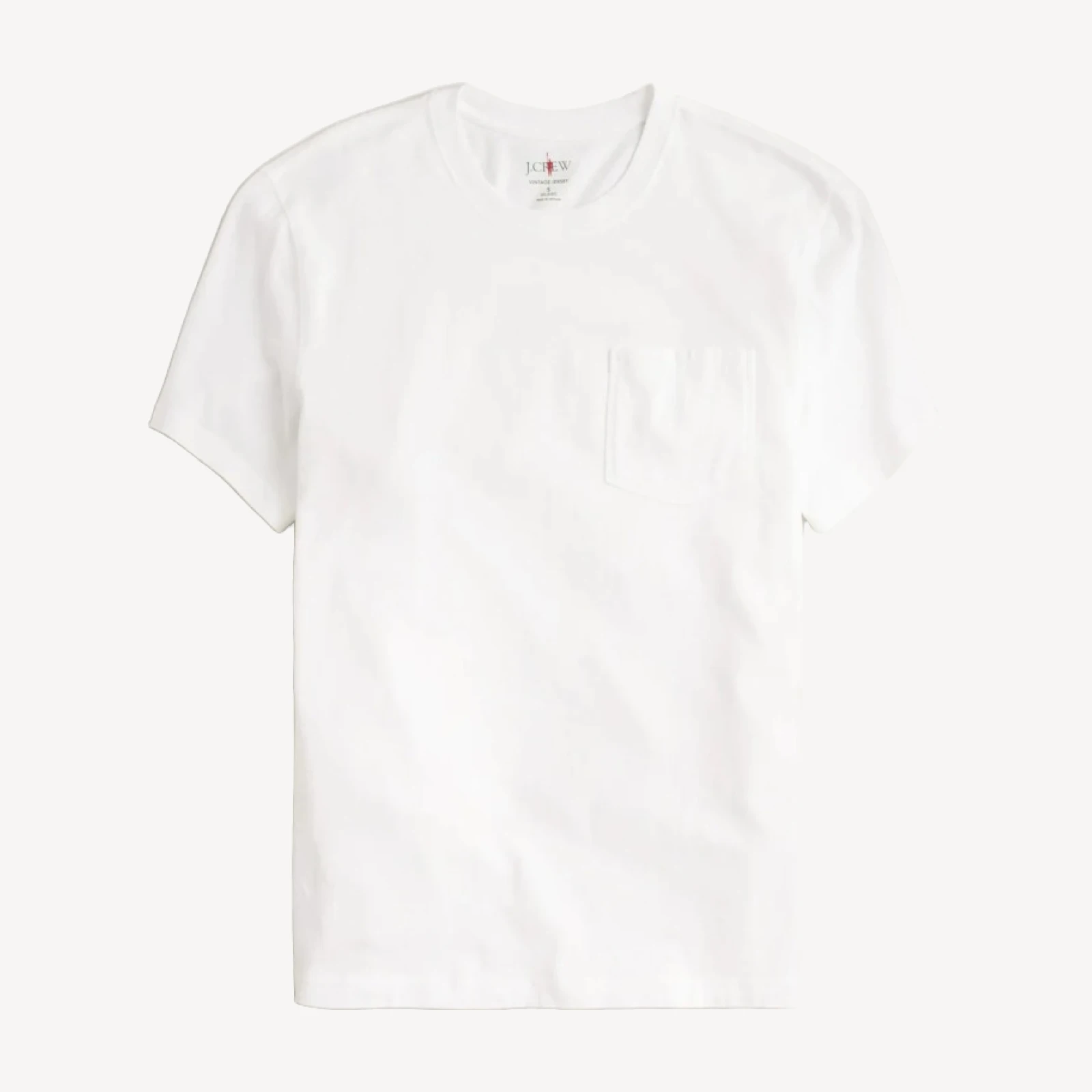 Vintage-wash cotton pocket T-shirt