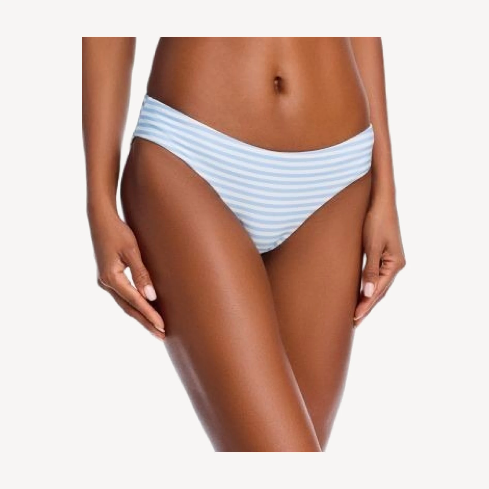 Aqua Striped Bikini Bottom - Exclusive