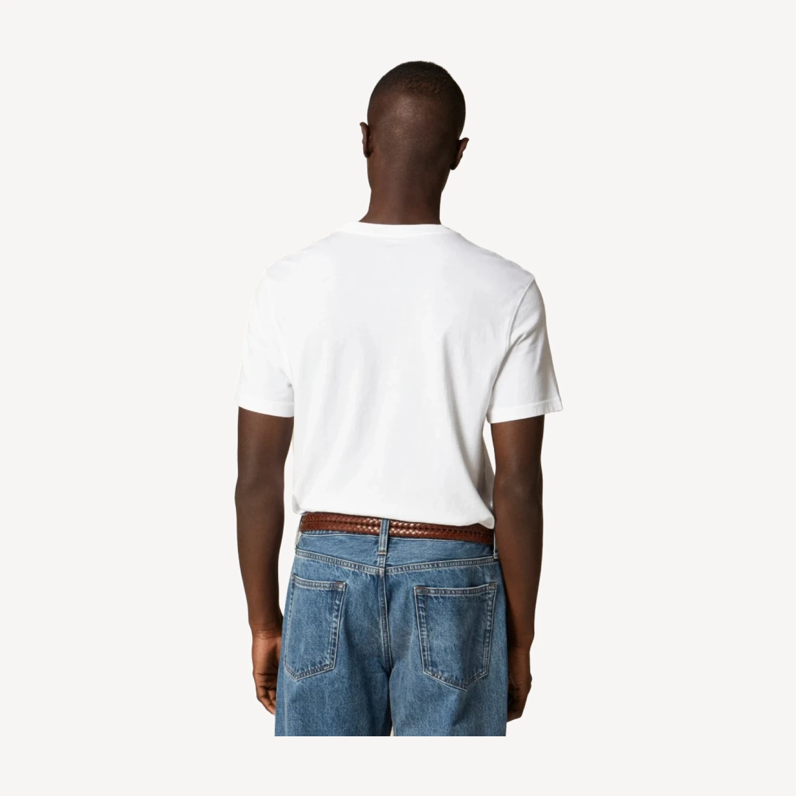 Vintage-wash cotton pocket T-shirt
