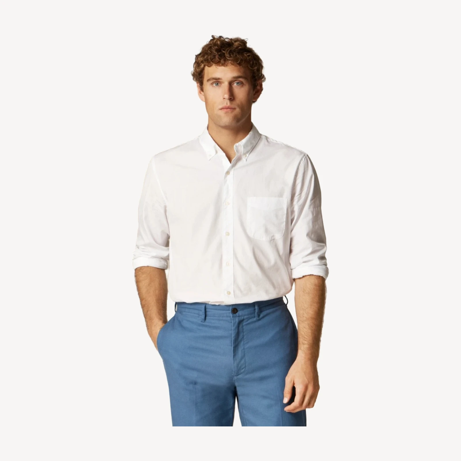 Secret Wash cotton poplin shirt