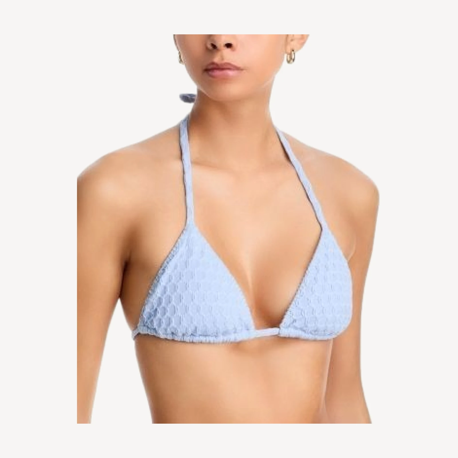 Aqua Swim Textured Triangle Bikini Top - Exclusive