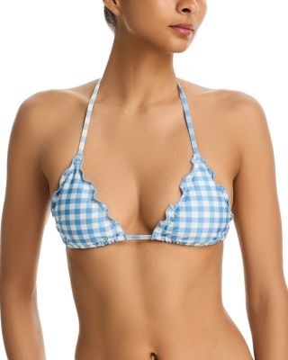 Aqua x Lisa Says Gah Ruffle Triangle Bikini Top - Exclusive