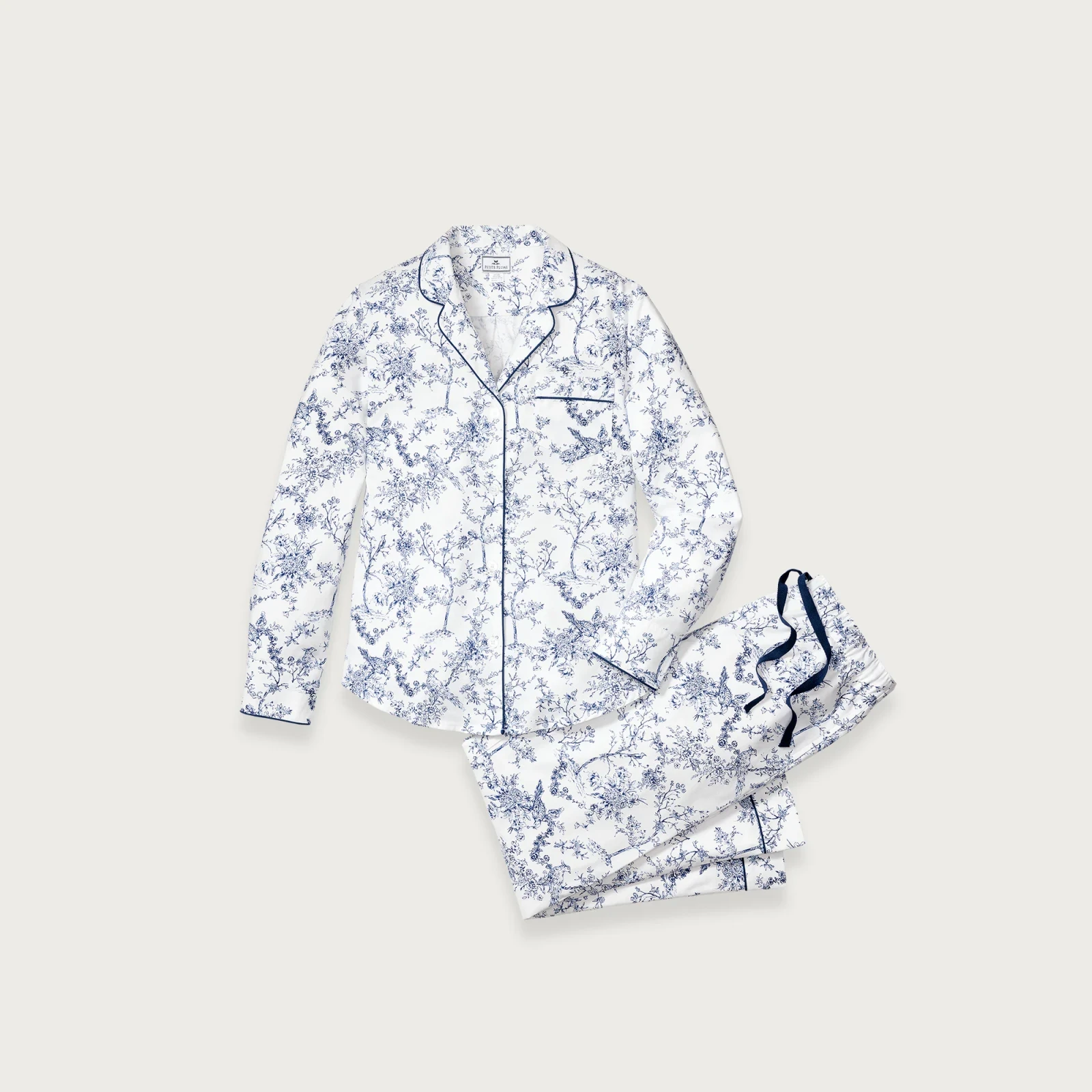 Petite Plume™ women's pajama set in timeless toile