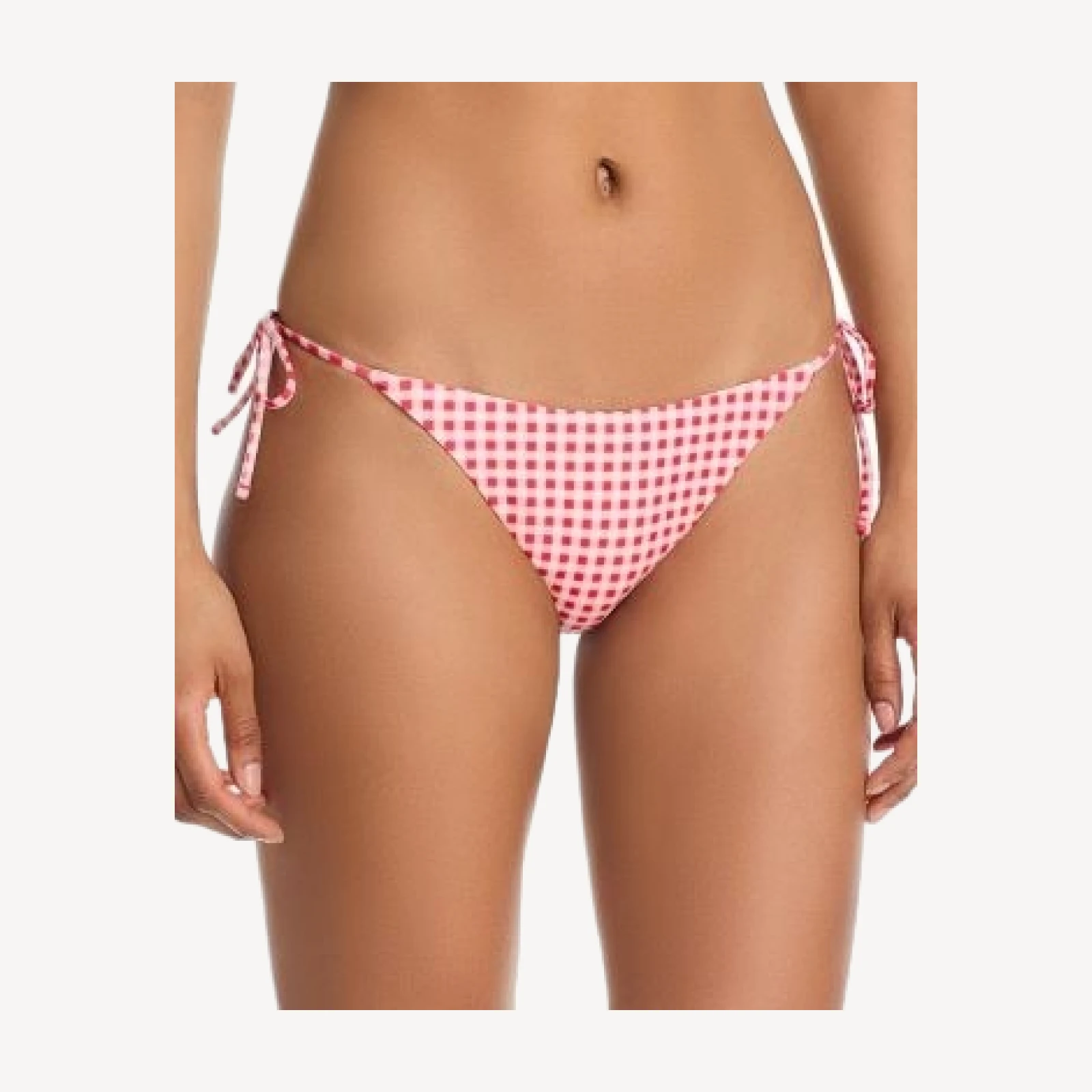 Aqua Gingham String Bikini Bottom - Exclusive