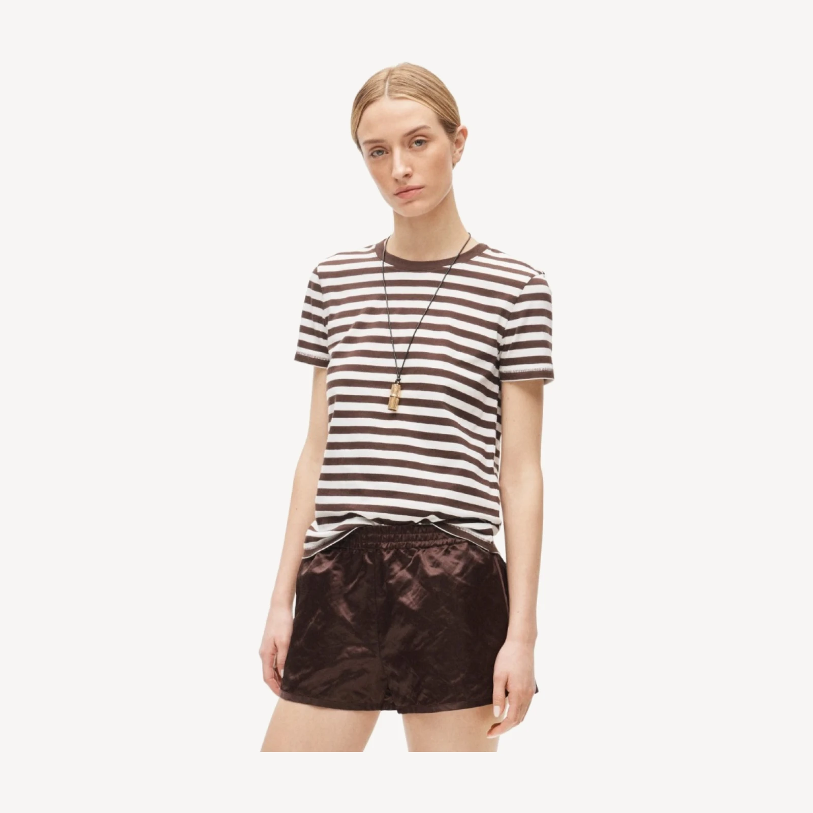 Vintage jersey classic-fit crewneck T-shirt in stripe