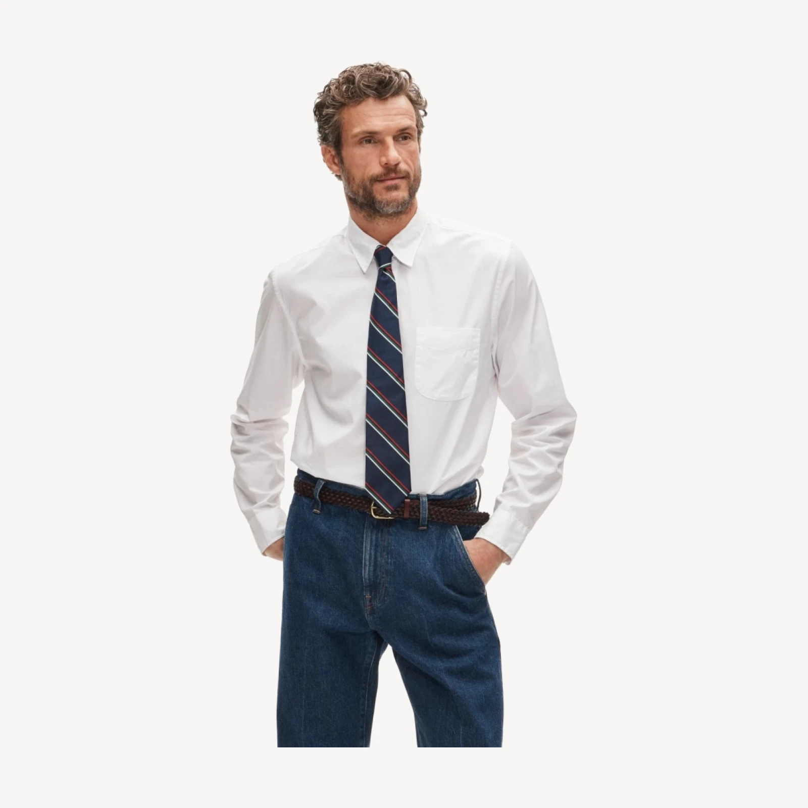 English silk tie in stripe
