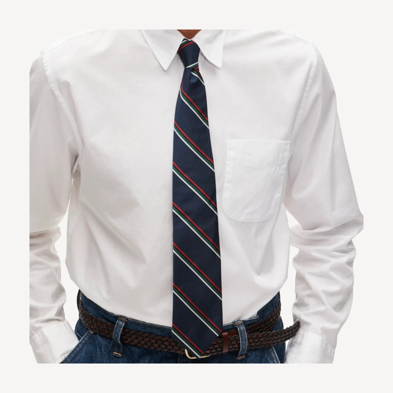 English silk tie in stripe