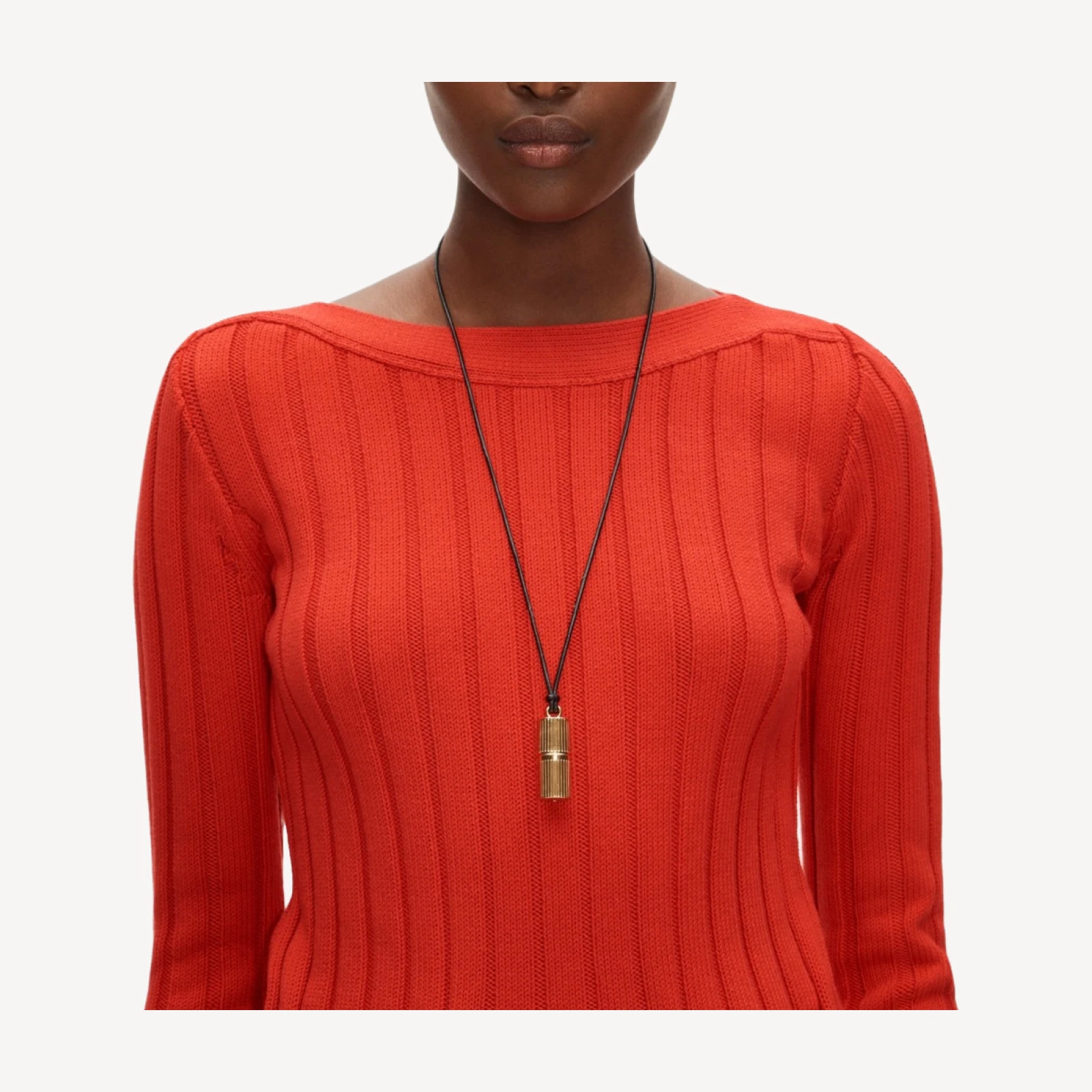 Lipstick case pendant necklace