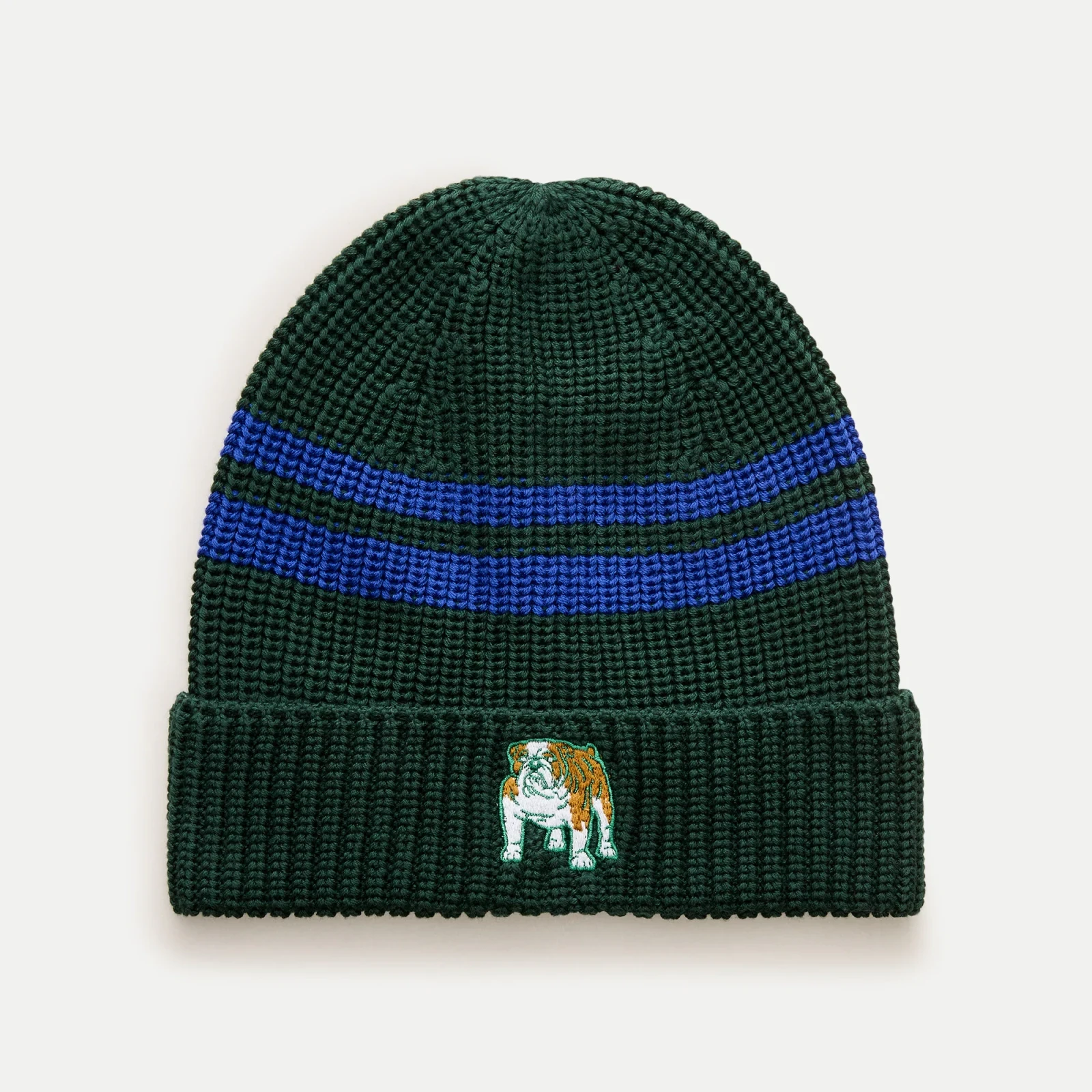 Kids' beanie with bulldog patch