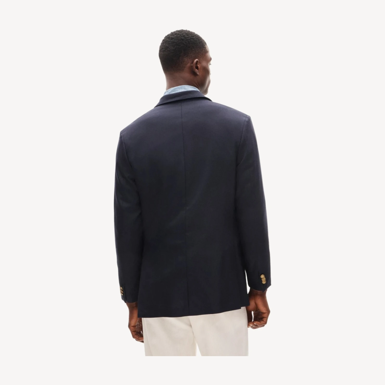 Double-breasted blazer in English wool