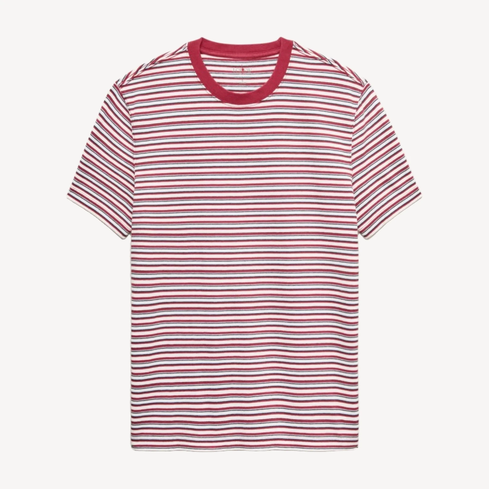 Vintage-wash cotton T-shirt in stripe