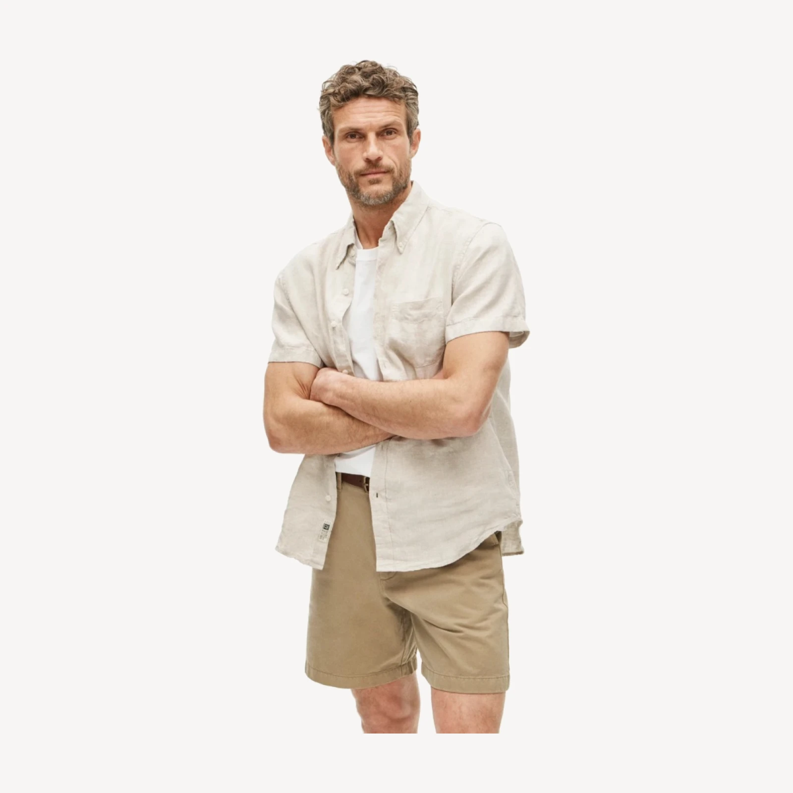Short-sleeve Baird McNutt Irish linen shirt