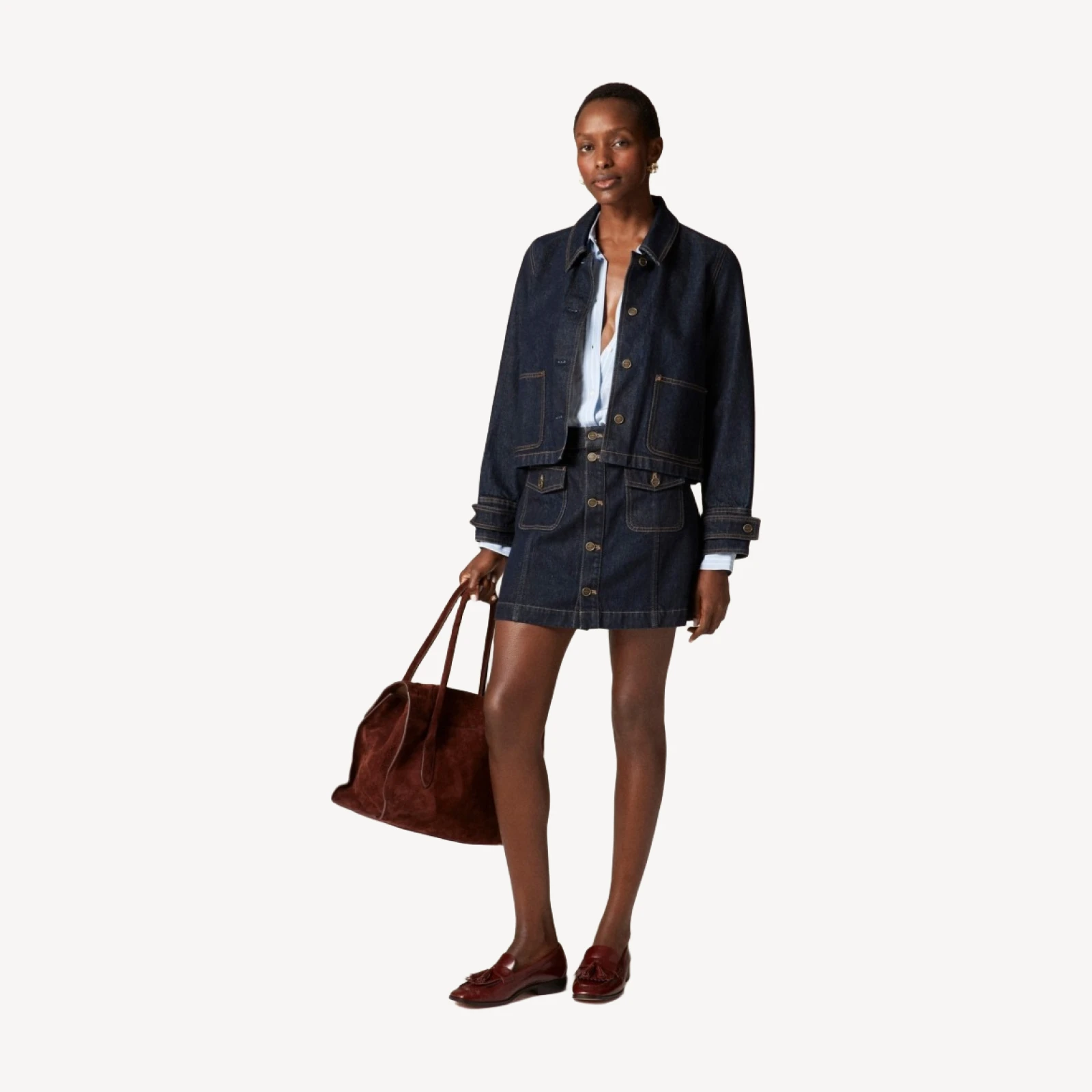 Women's cropped Barn Jacket™ in denim