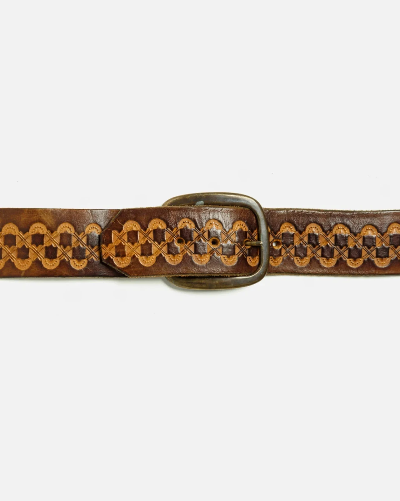 RE/DONE Vintage | 70s Embossed Leather Belt -#34 | Vintage Belts