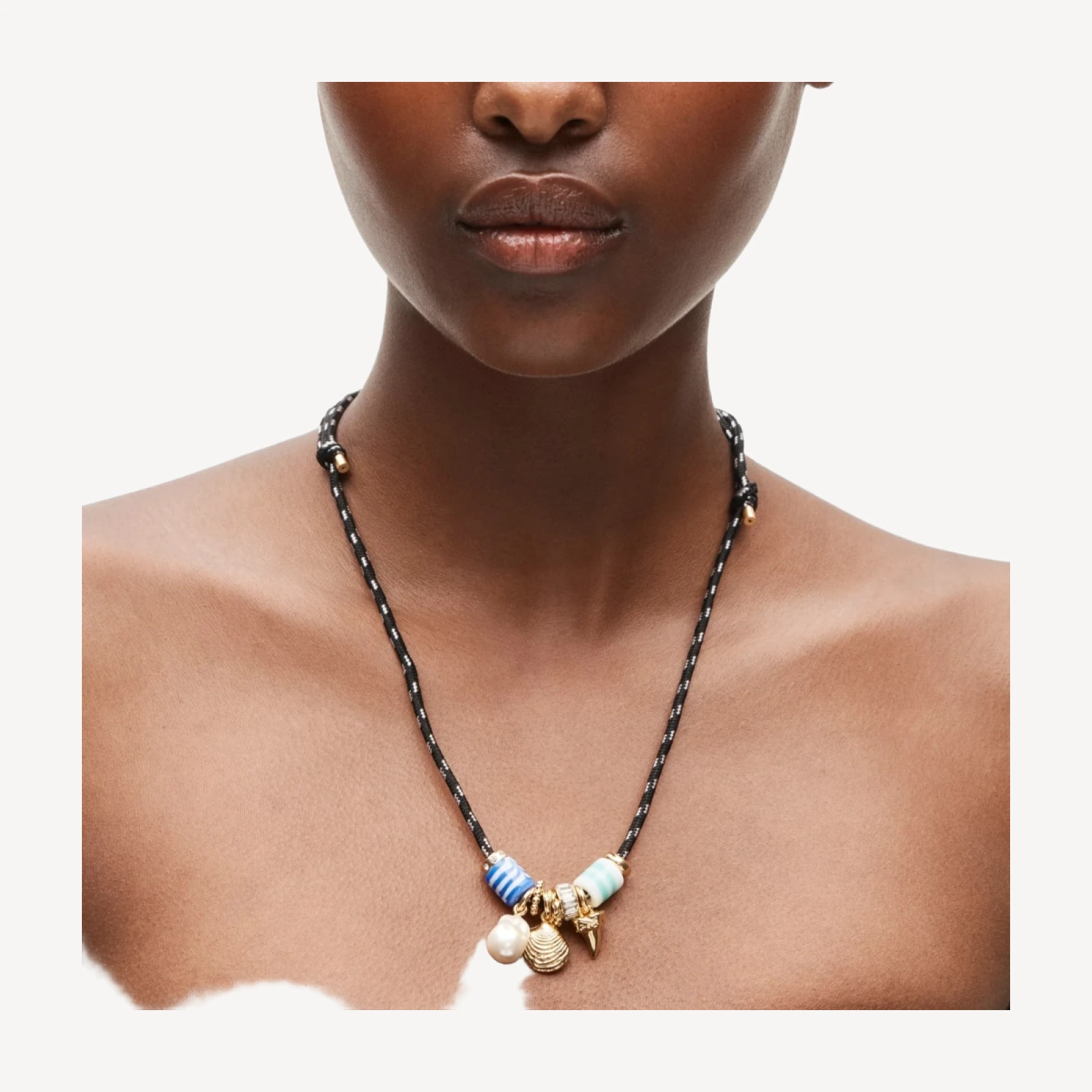 Beaded cord necklace