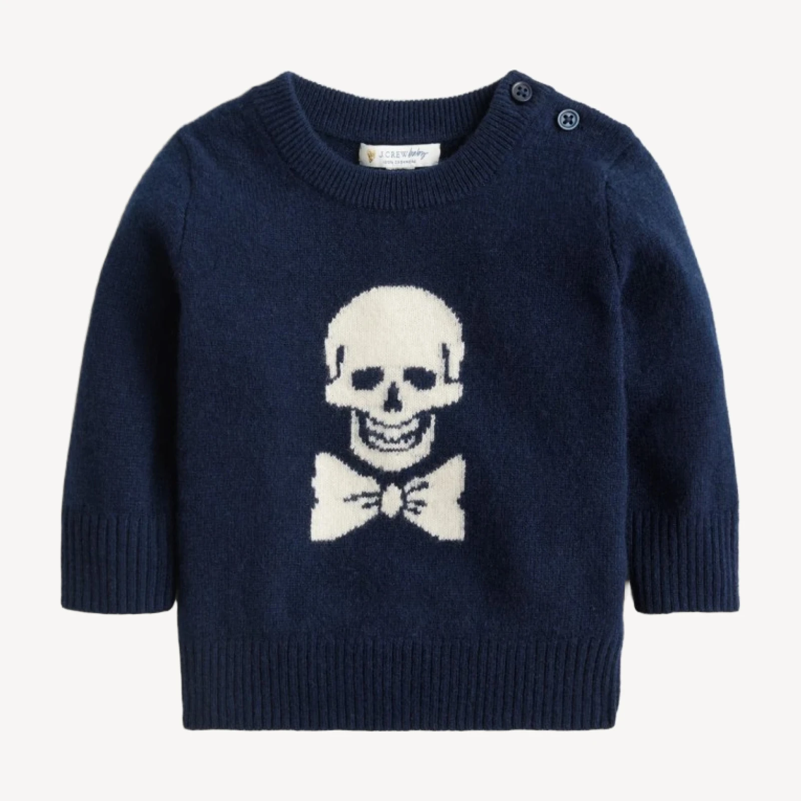 Limited-edition baby cashmere skull crewneck sweater
