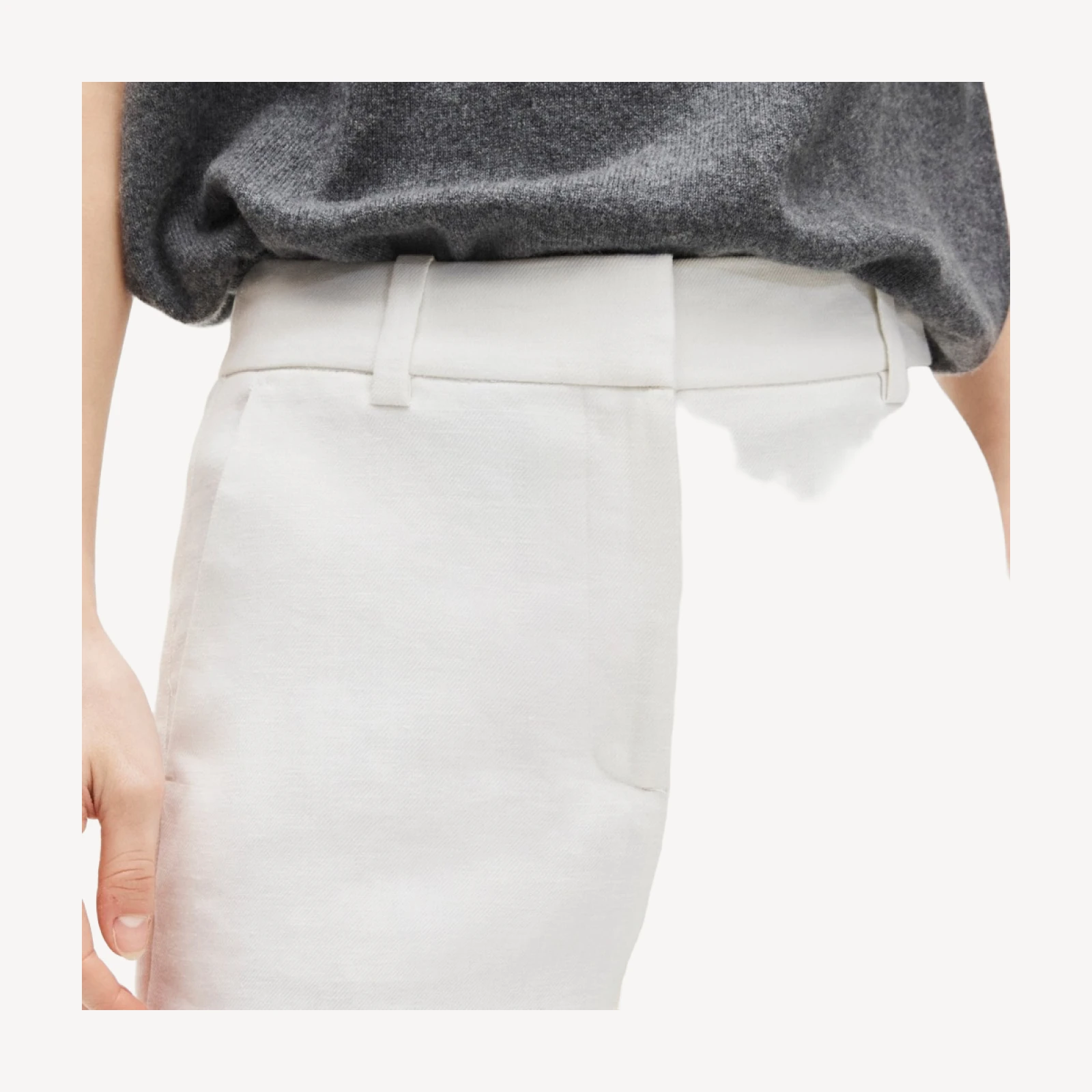Carolina flare pant in stretch linen blend