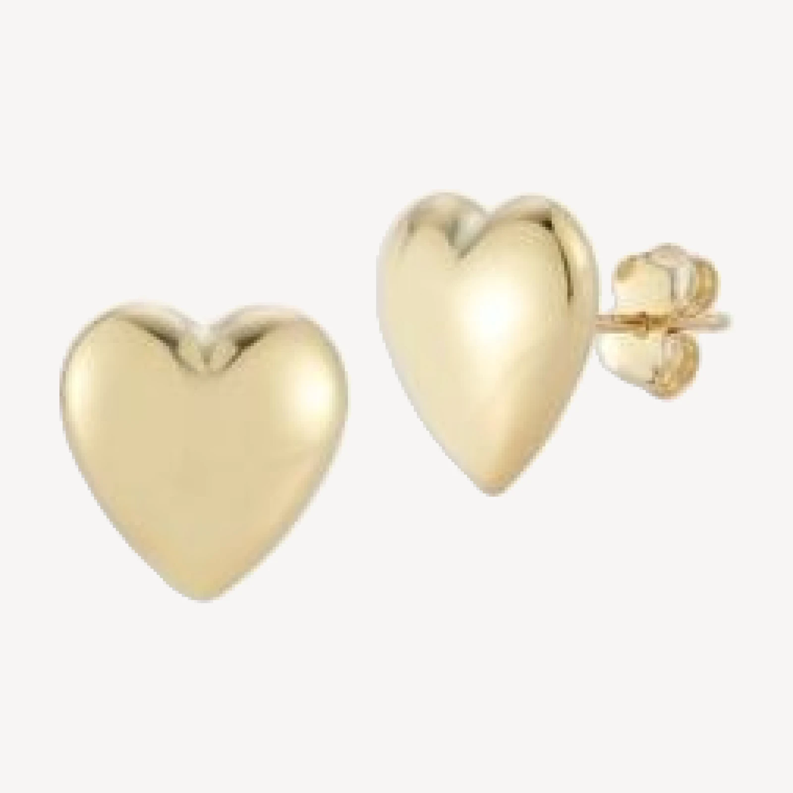 Bloomingdale's Fine Collection Polished Heart Stud Earrings in 14K Yellow Gold