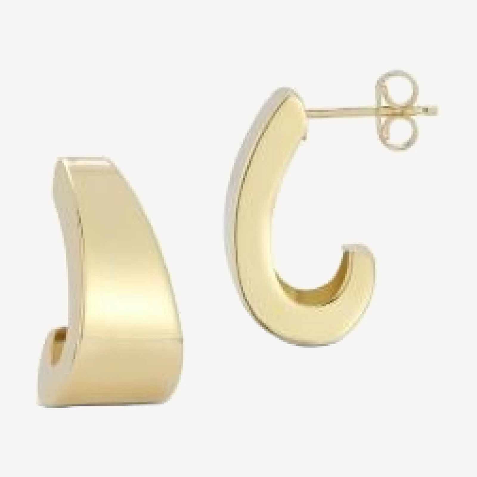 Bloomingdale's Fine Collection Bold J Hoop Earrings in 14K Yellow Gold