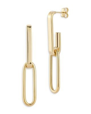 Bloomingdale's Fine Collection Elongated Link Drop Earrings in 14K Yellow Gold