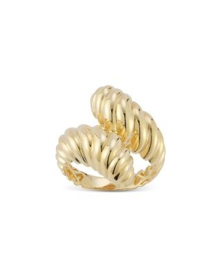 Bloomingdale's Fine Collection Bold Ridge Bypass Ring in 14K Yellow Gold
