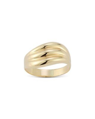Bloomingdale's Fine Collection Polished Triple Wave Statement Ring in 14K Yellow Gold