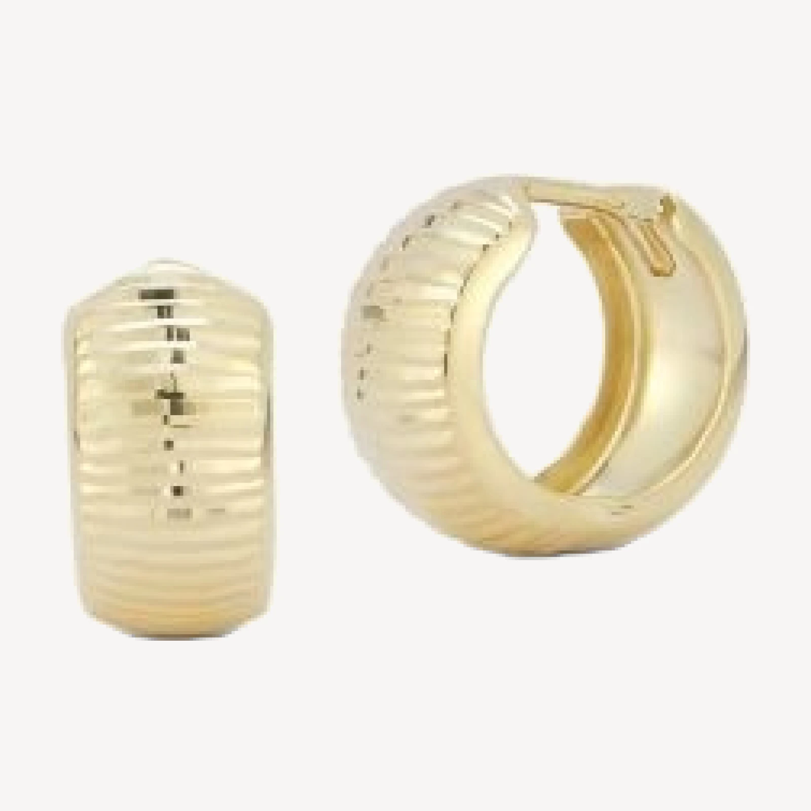 Bloomingdale's Fine Collection 14K Yellow Gold Bold Cut Huggie Hoop Earrings