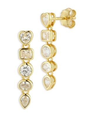 Aqua Mixed Shape Dangle Earrings, Exclusive