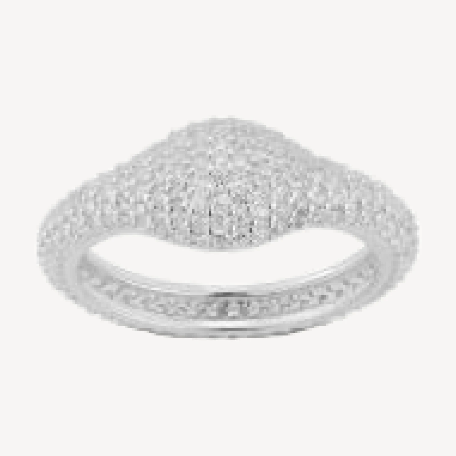 Aqua Pave Signet Dome Ring, Exclusive