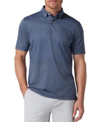 Mizzen+Main Halyard Short Sleeve Polo Navy Geo Twill