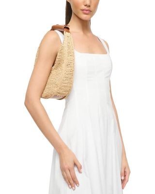 Staud Moon Raffia Tote Bag