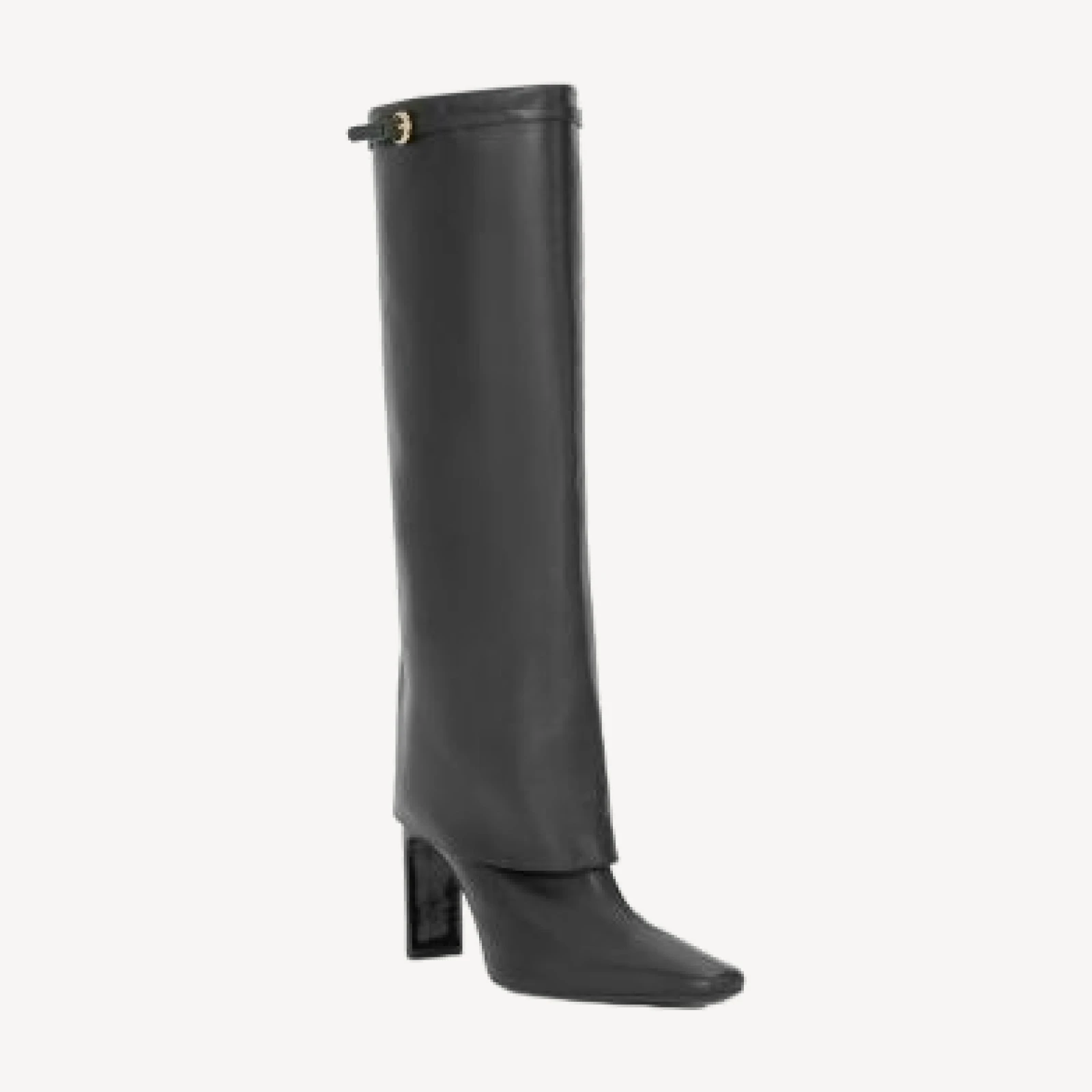 Staud Women's Wally Leather Foldover Cuff High Heel Boots