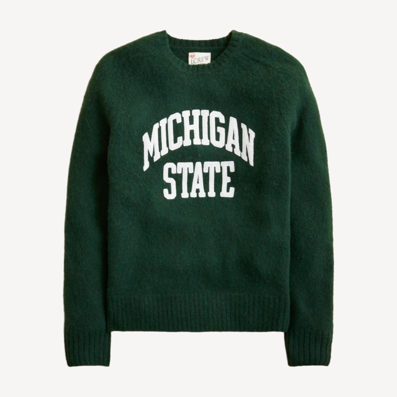 '47 x J.Crew brushed wool Michigan State sweater