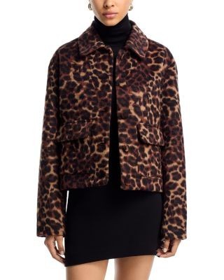 Aqua Leopard Print Jacket - Exclusive