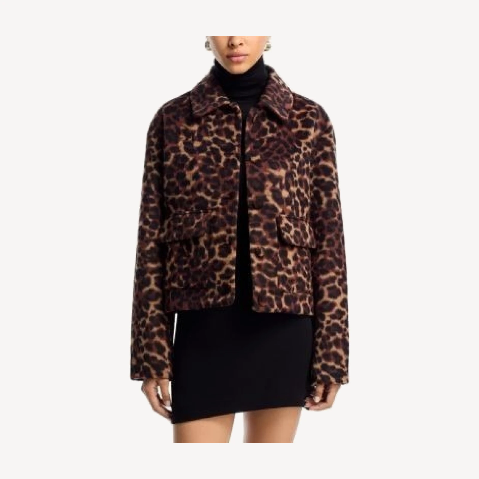 Aqua Leopard Print Jacket - Exclusive