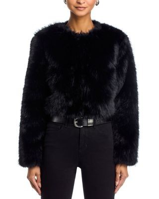 Aqua x Salvatore Rizza Faux Fur Bolero Jacket - Exclusive