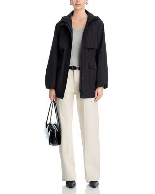 Aqua Mock Neck Raincoat - Exclusive