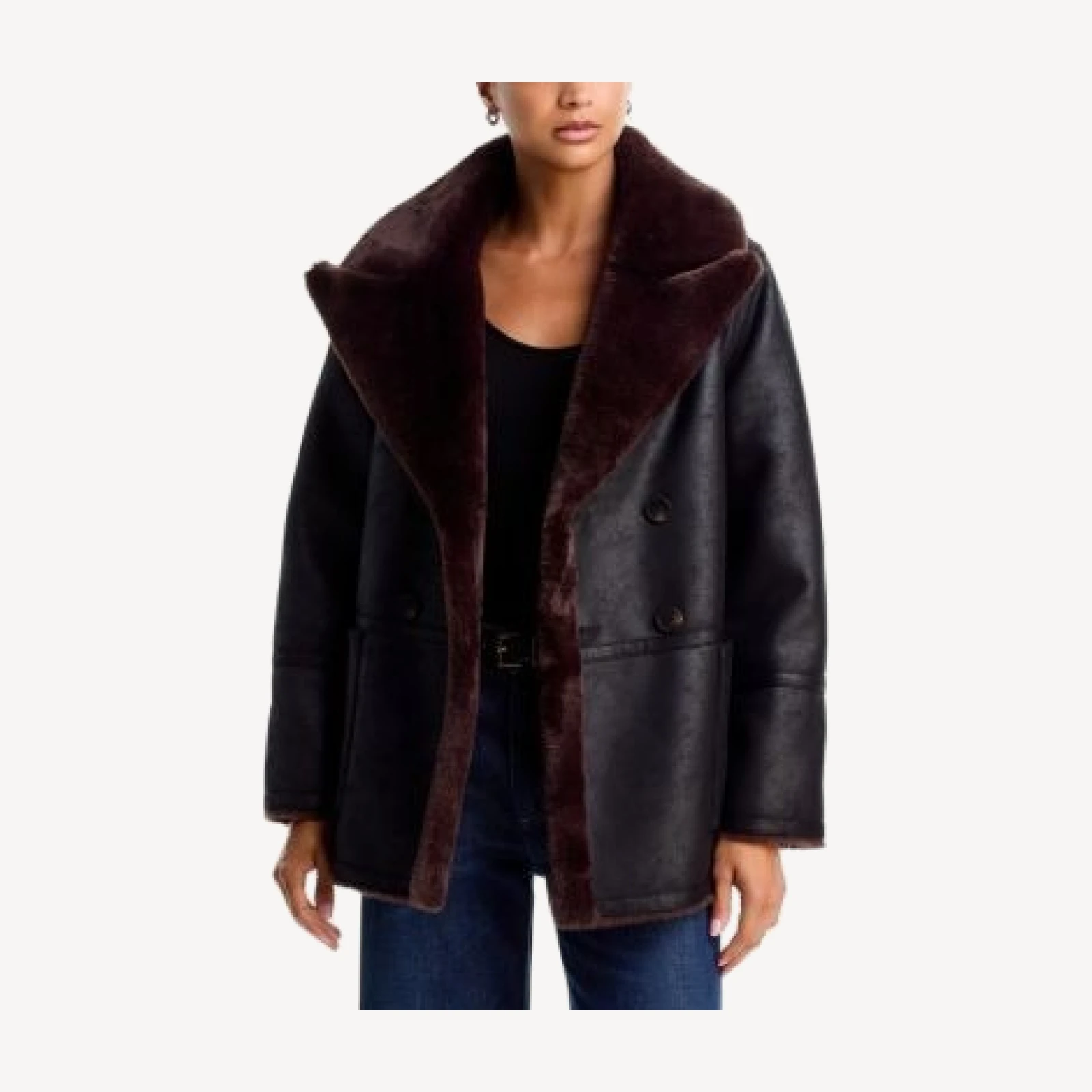 Aqua Faux Suede Jacket - Exclusive