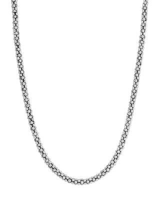 Lagos Sterling Caviar Silver Rope Chain Necklace, 16
