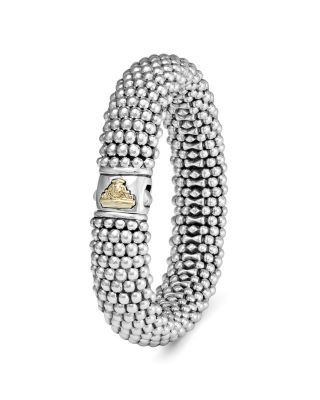 Lagos Sterling Silver Caviar Oval Link Bracelet