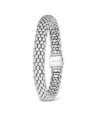 Lagos Sterling Silver Caviar Oval Rope Bracelet