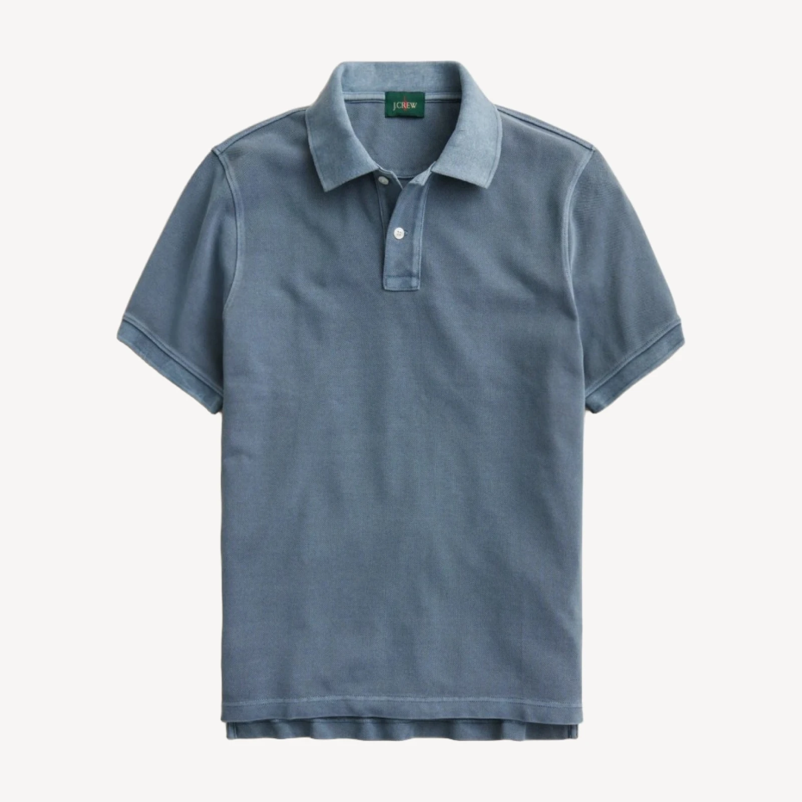 Washed piqué polo shirt
