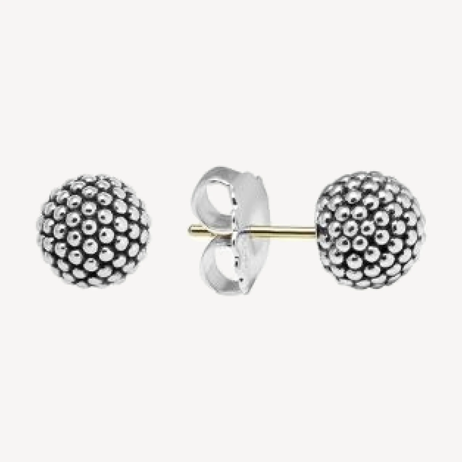 Lagos Sterling Silver Beaded Earrings, 10mm