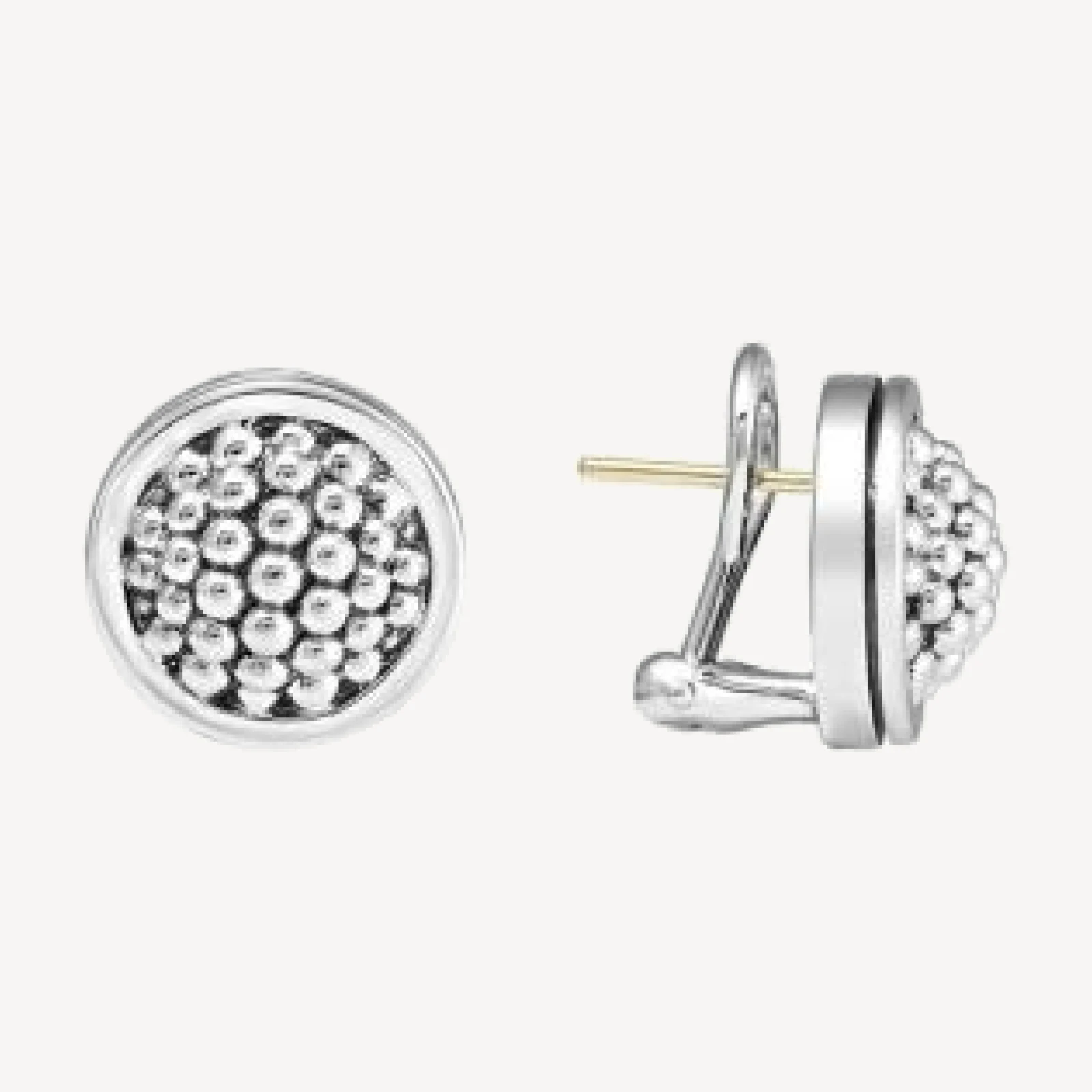 Lagos Sterling Silver Caviar Button Earrings