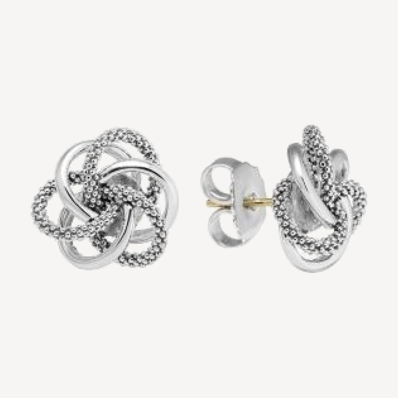 Lagos Sterling Silver Knot Caviar Earrings