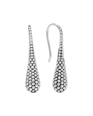 Lagos Sterling Silver Caviar Tear Drop Earrings