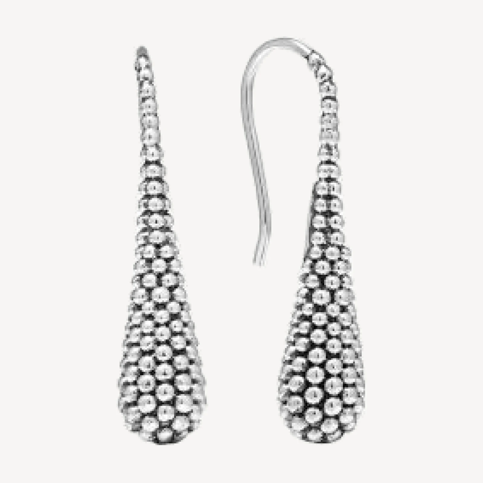 Lagos Sterling Silver Caviar Tear Drop Earrings