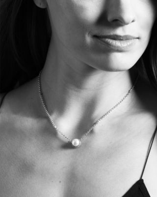 Lagos Luna Sterling Silver & Cultured Freshwater Pearl Pendant Necklace, 16
