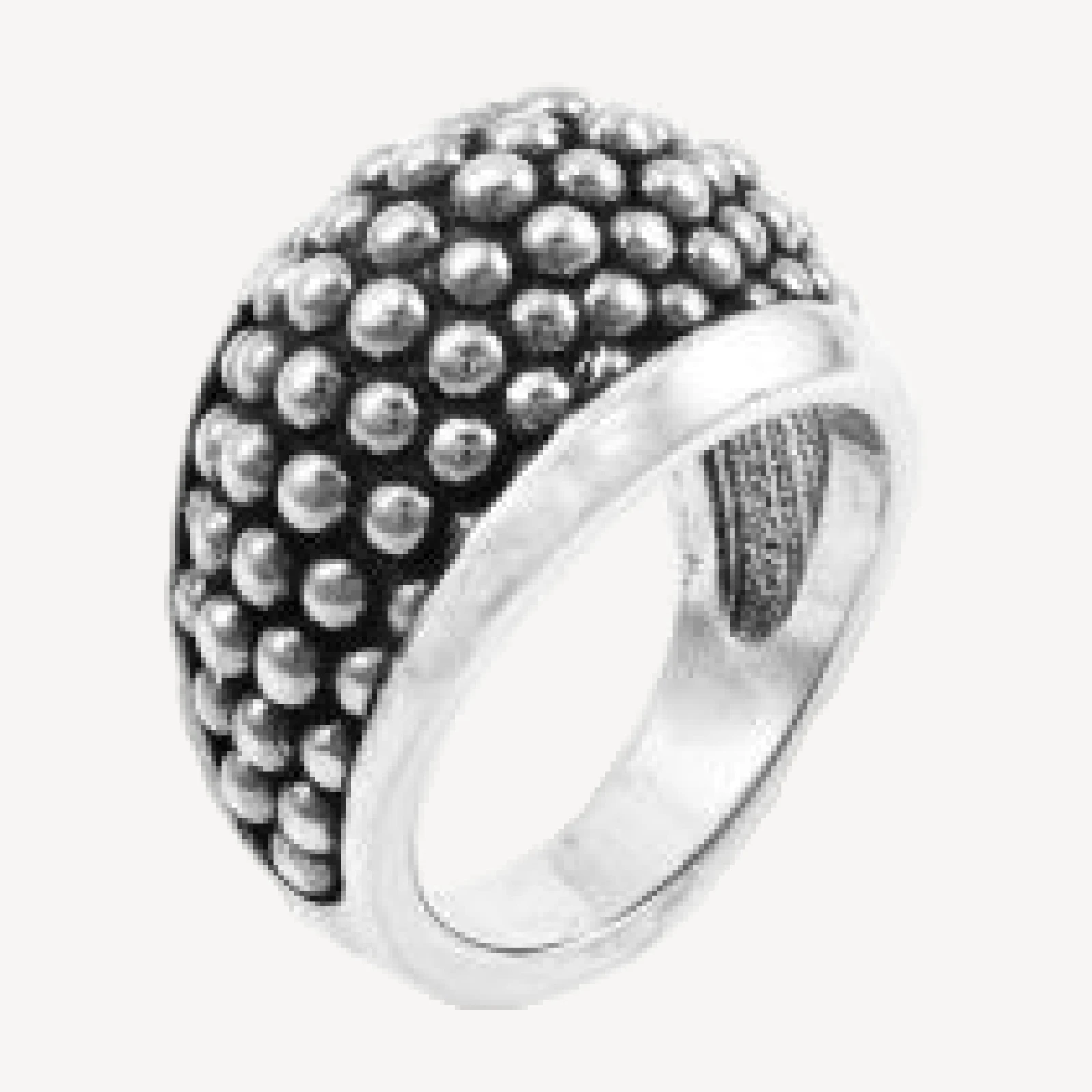 Lagos Sterling Silver Caviar Domed Ring